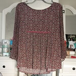 Roz & Ali Floral Patterned Blouse